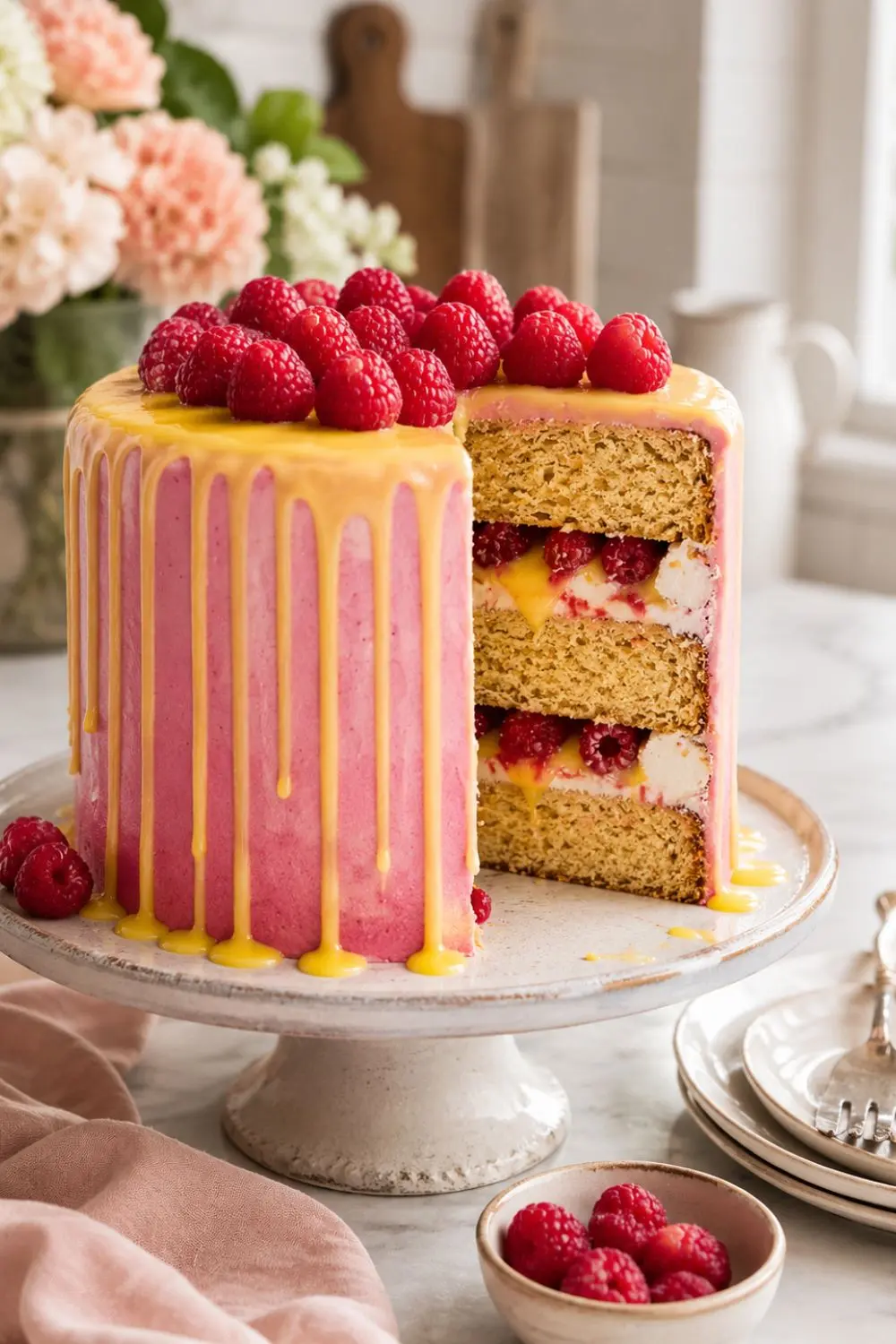 Vegan Raspberry Cake