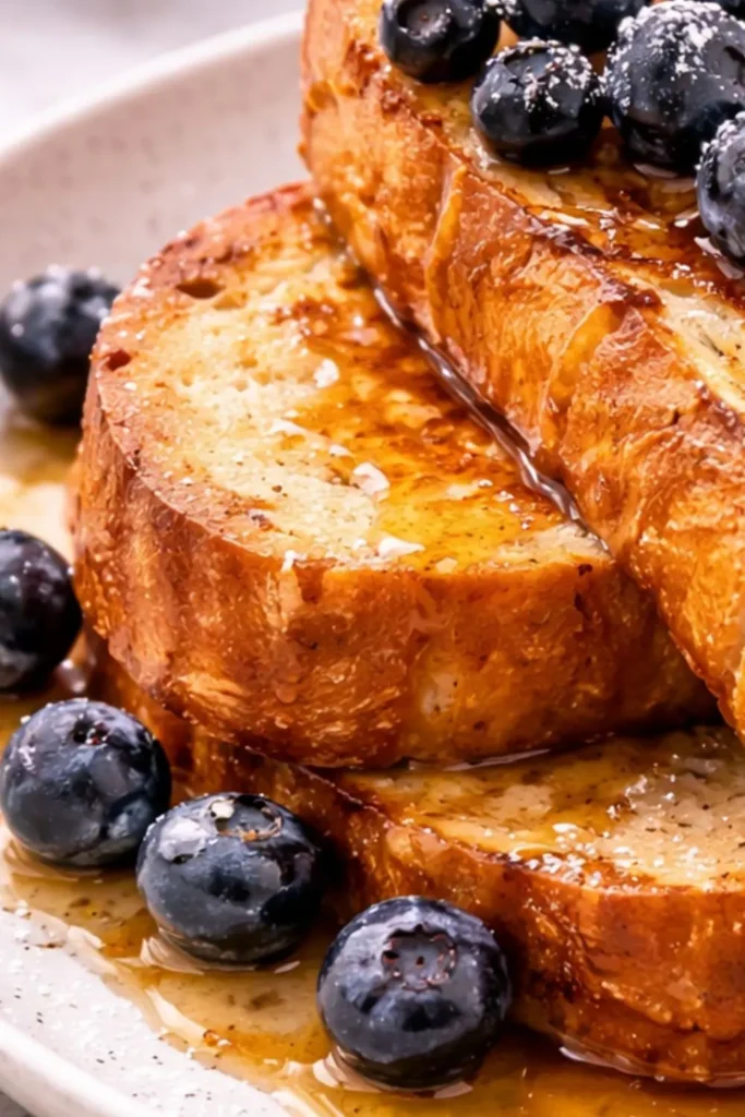 Vegan Sourdough French Toast with Maple Drizzle