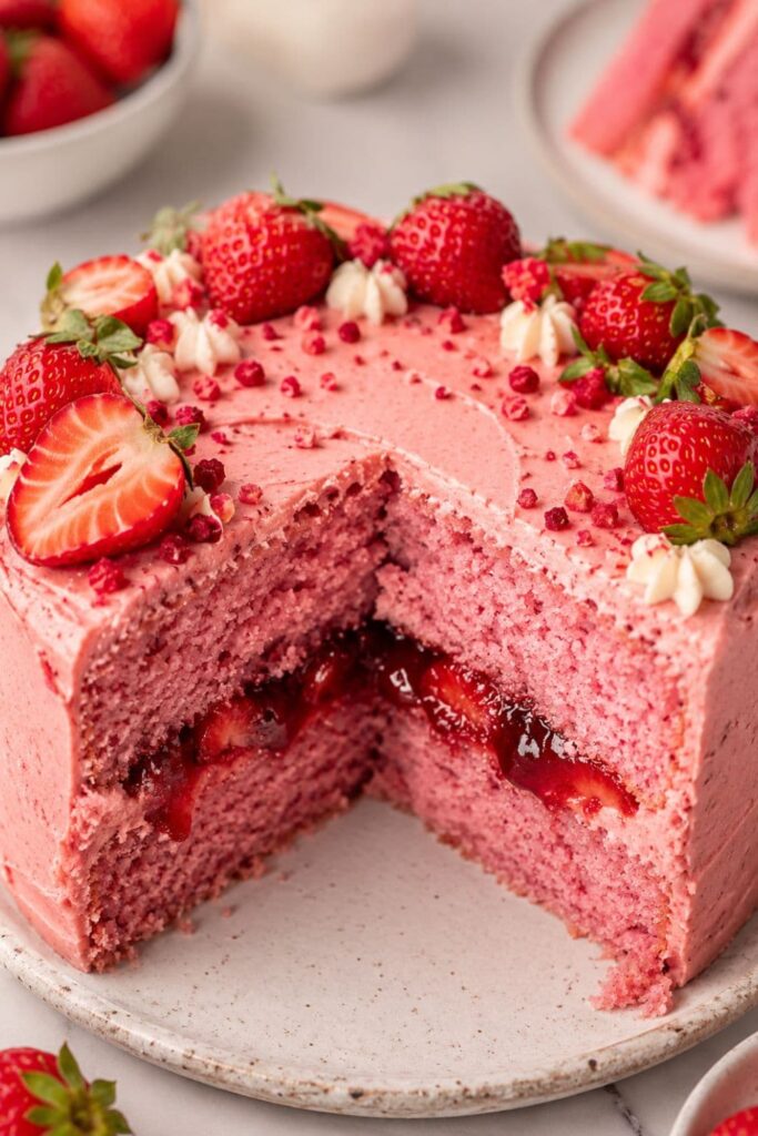 Vegan Strawberry Cake
