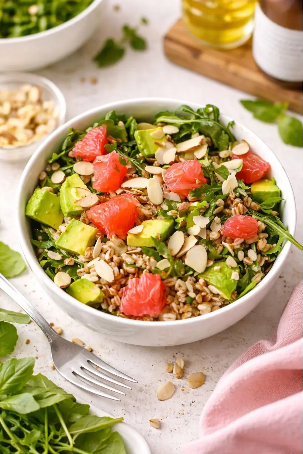 Vegan Summer Grain Bowl with Avocado and Fresh Herbs