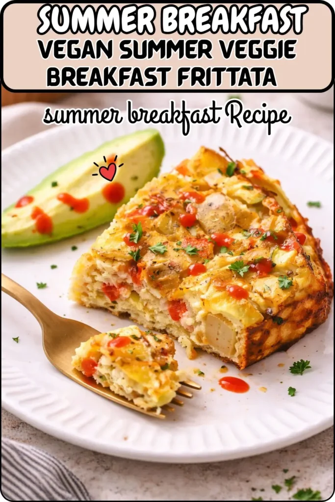 Vegan Summer Veggie Breakfast Frittata