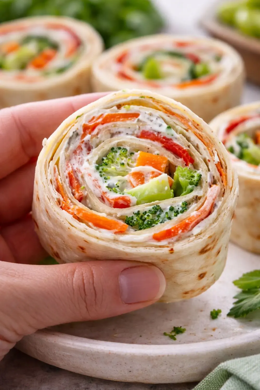 Vegan Vegetable Tortilla Roll Ups