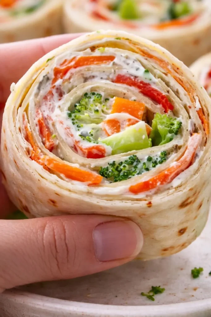 Vegan Vegetable Tortilla Roll Ups