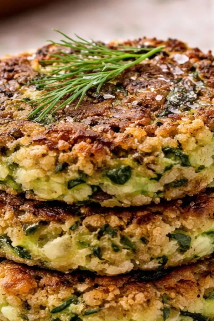 Vegan Zucchini Breakfast Fritters with Herb Dipping Sauce