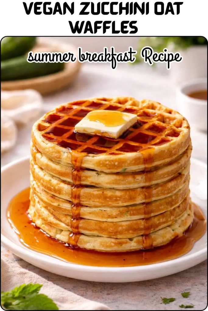 Vegan Zucchini Oat Waffles
