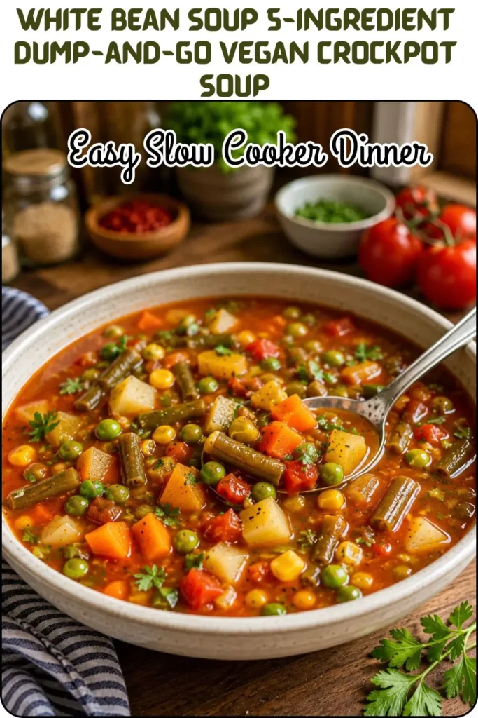 5-Ingredient Dump-and-Go Vegan Crockpot SoupÂ