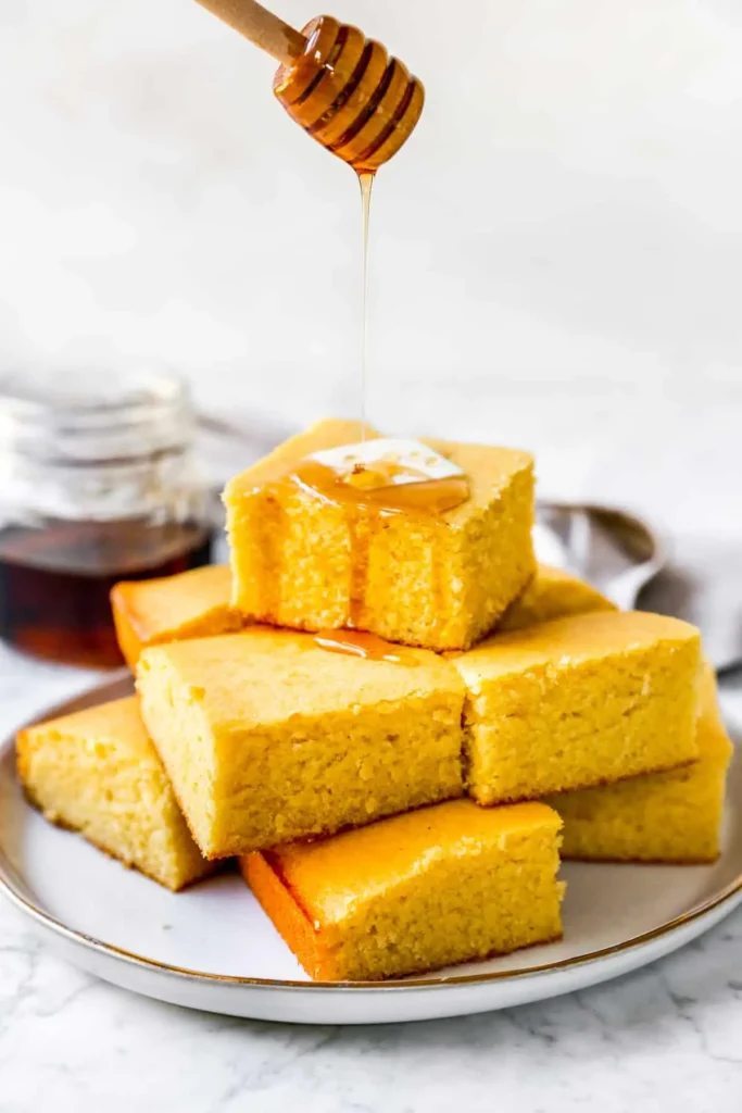 Vegan Cornbread with Maple Honey Butter