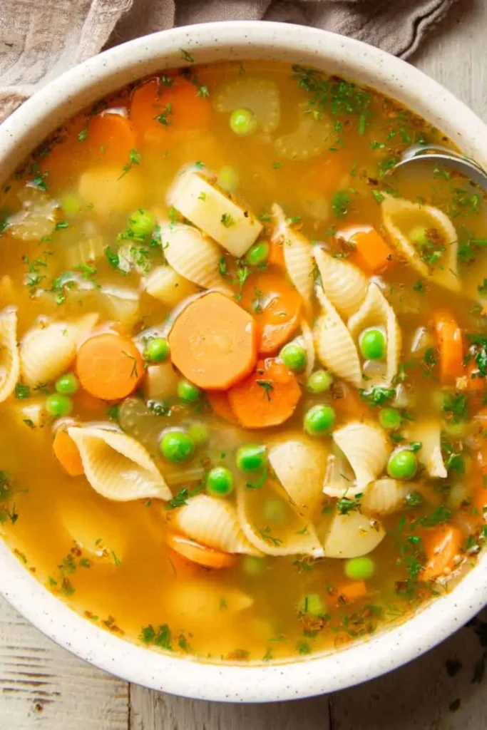 Creamy Vegetable Soup with Noodles