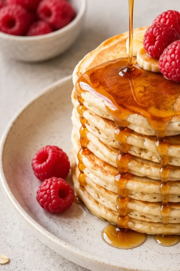 3-Ingredient Fluffy Vegan Oat Pancakes