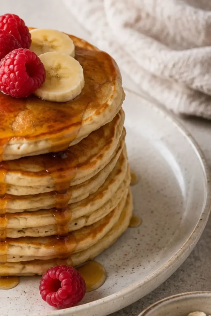 3-Ingredient Fluffy Vegan Oat Pancakes