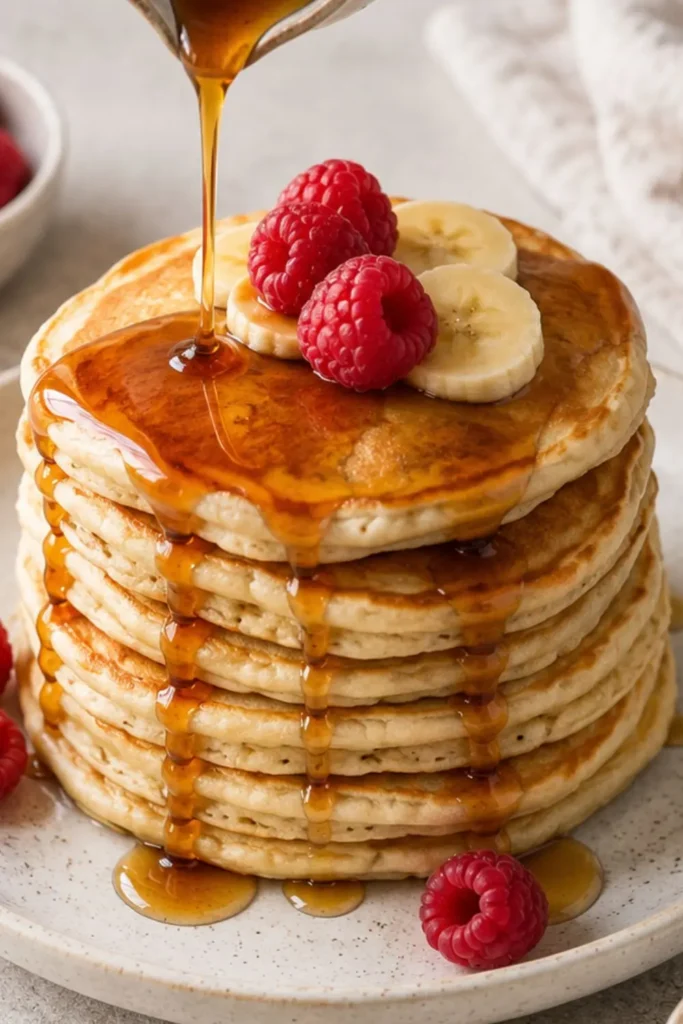 3-Ingredient Fluffy Vegan Oat Pancakes