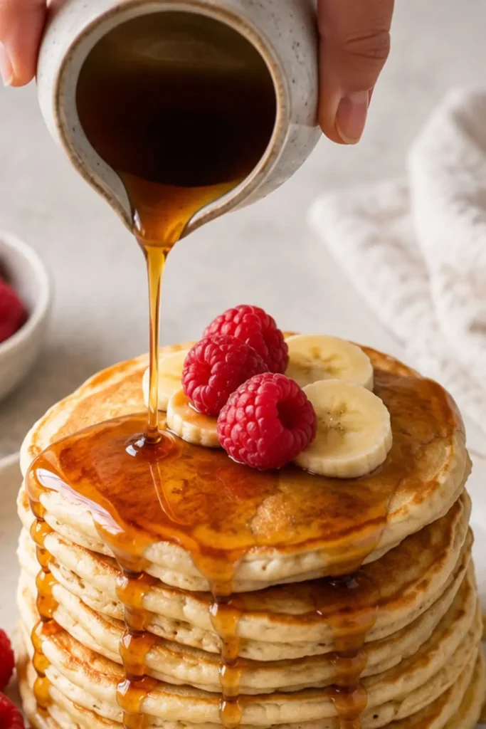3-Ingredient Fluffy Vegan Oat Pancakes