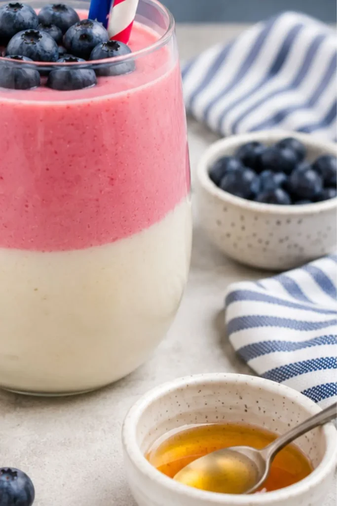4th of July Patriotic Berry Vegan Smoothie