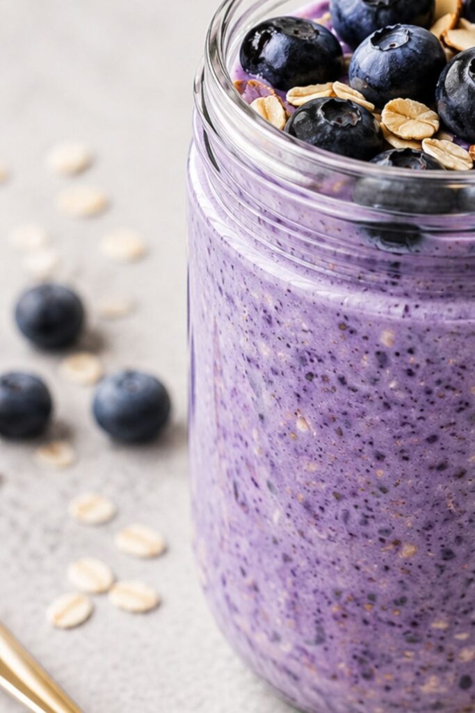 5-Minute Last-Minute Vegan Blueberry Overnight Oats