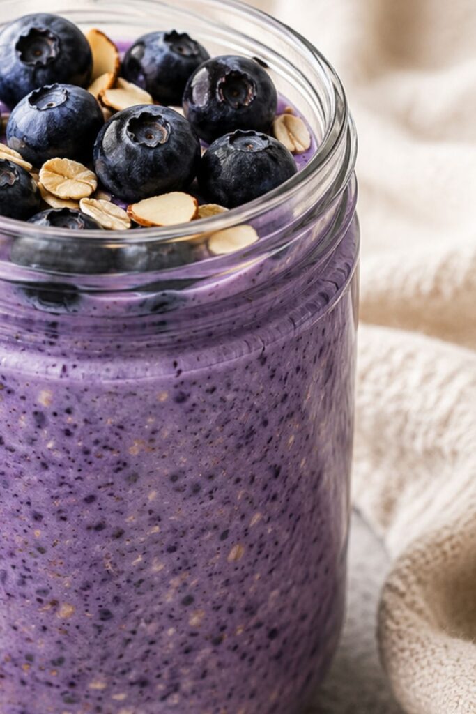 5-Minute Last-Minute Vegan Blueberry Overnight Oats
