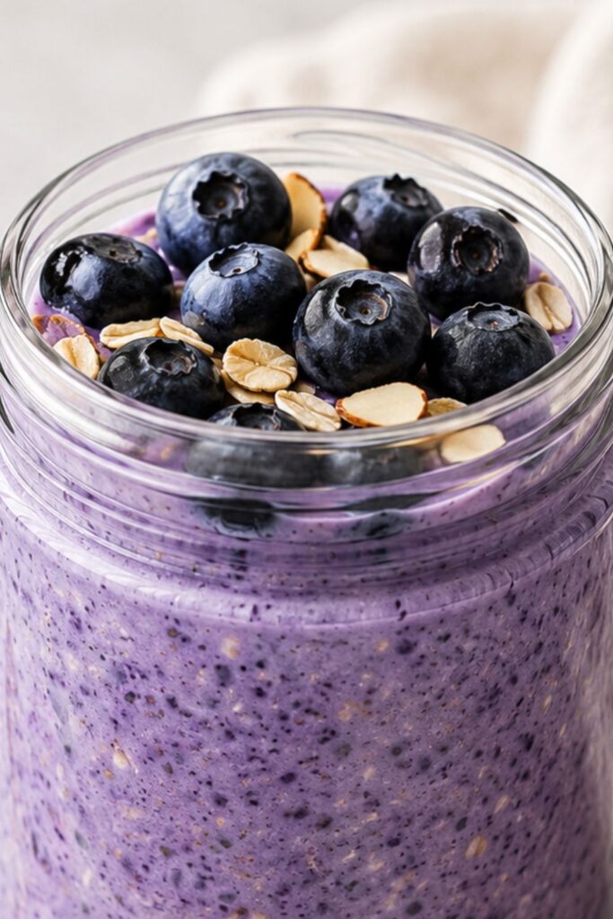 5-Minute Last-Minute Vegan Blueberry Overnight Oats