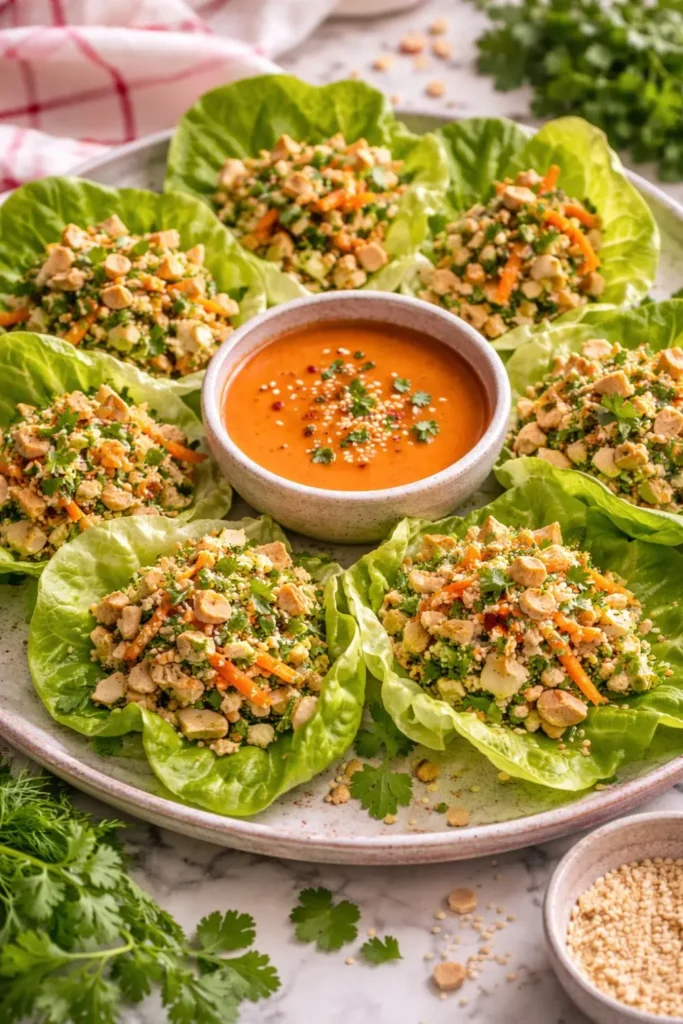 Buffalo Chickpea Lettuce Cups