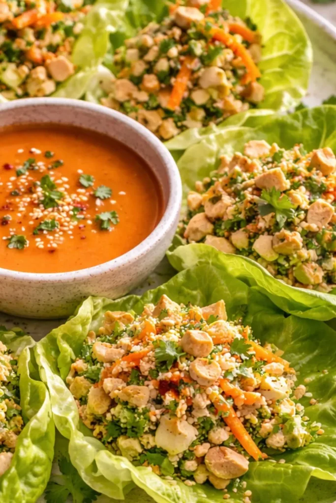 Buffalo Chickpea Lettuce Cups