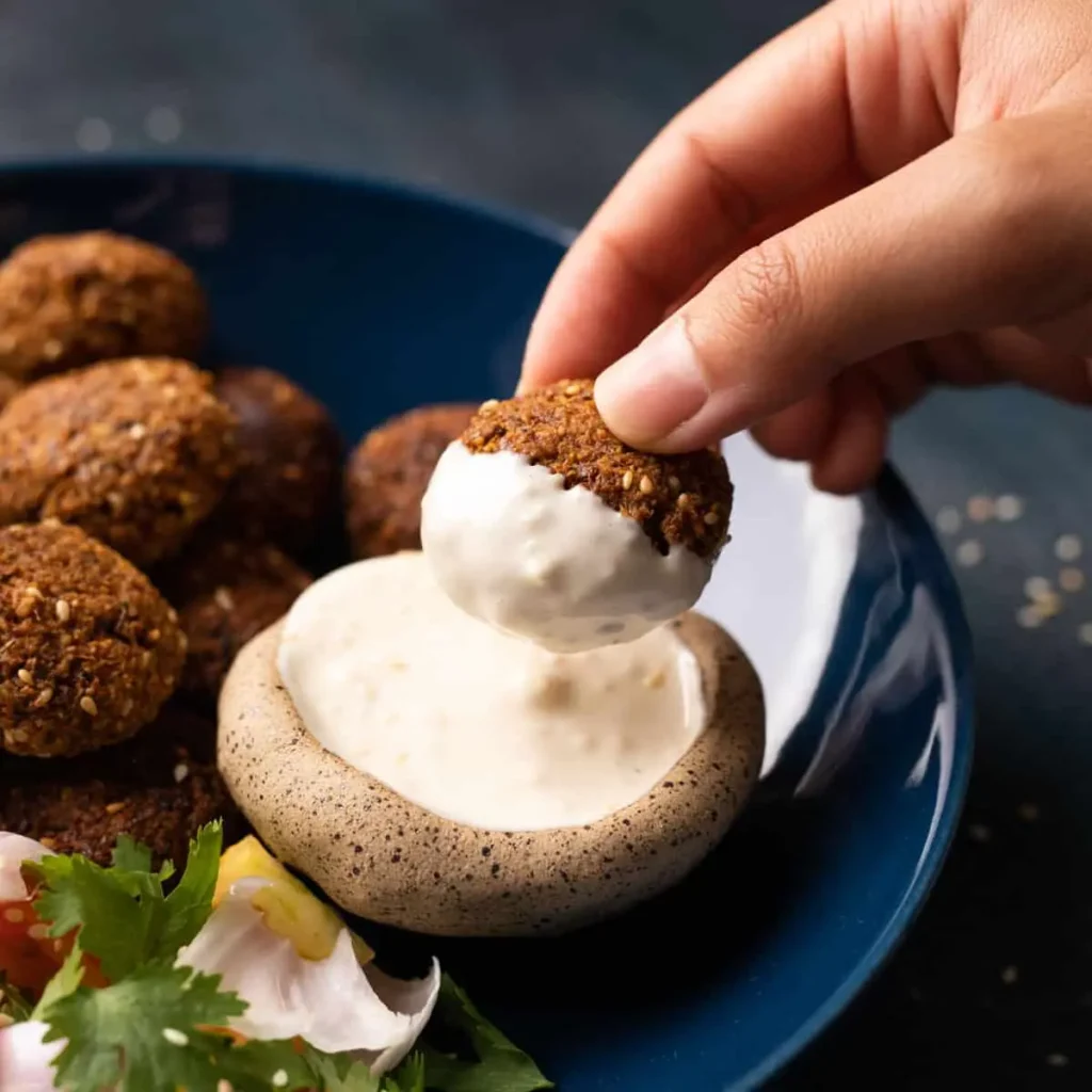 Crispy Falafel Bites with Tahini Sauce