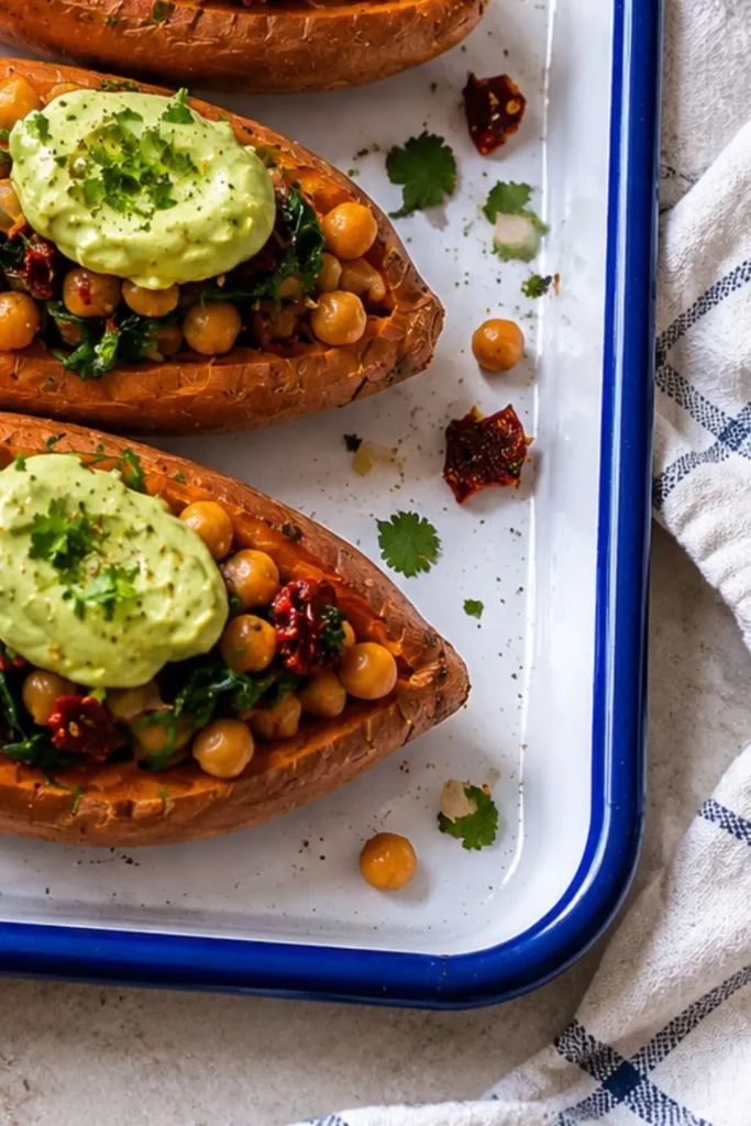 Crispy Sweet Potato Rounds with Avocado Mash