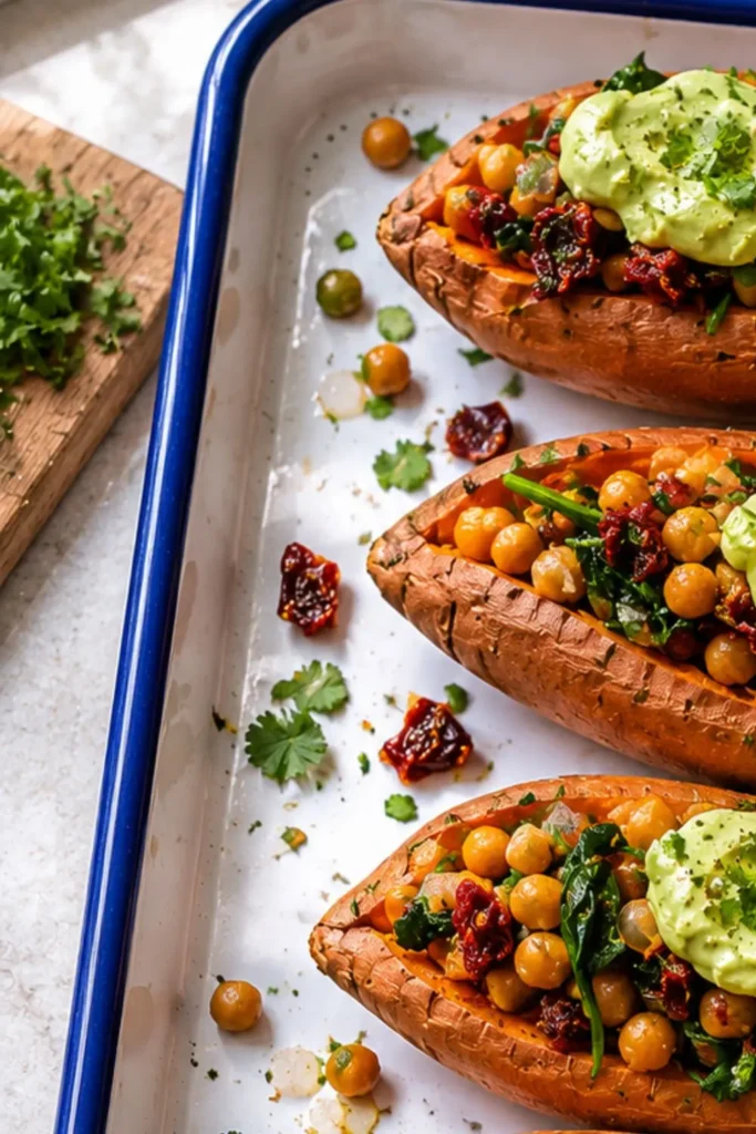 Crispy Sweet Potato Rounds with Avocado Mash