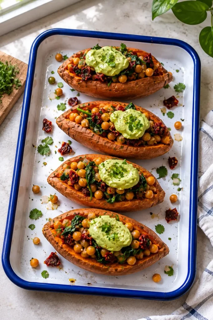 Crispy Sweet Potato Rounds with Avocado Mash