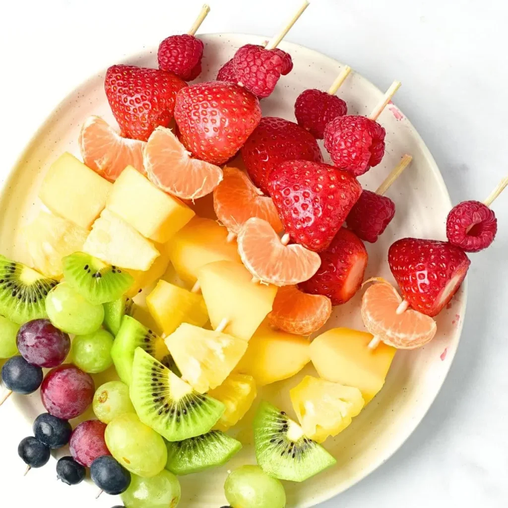 Easy Vegan Patriotic Berry Skewers