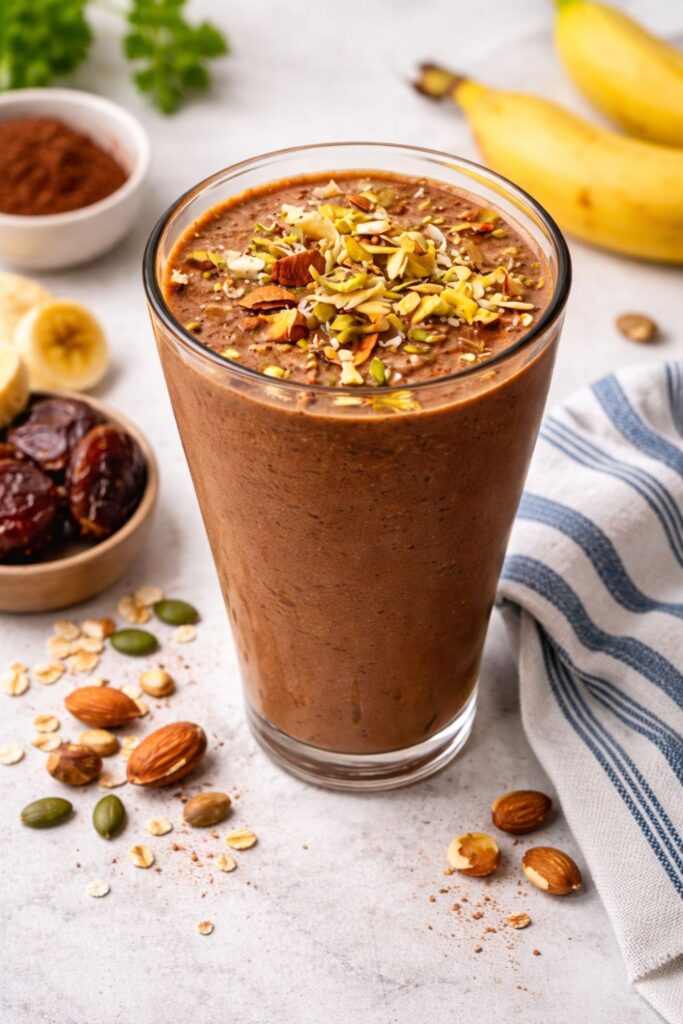 Energizing Cacao Banana Smoothie