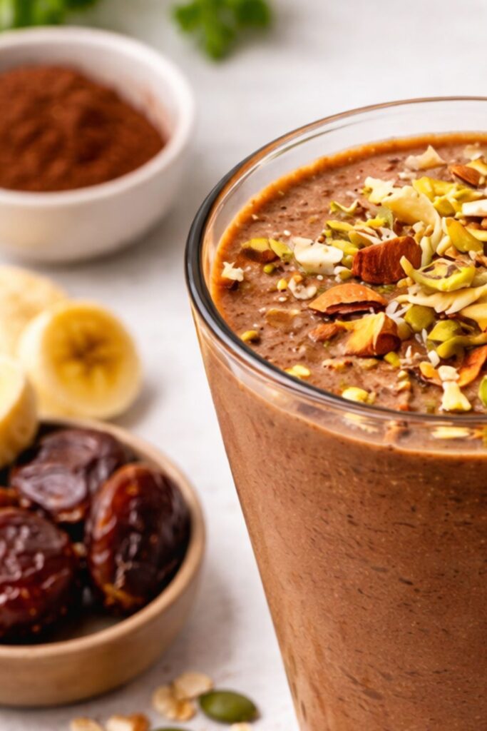 Energizing Cacao Banana Smoothie