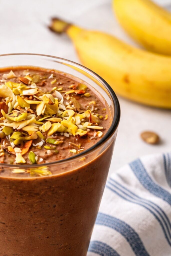 Energizing Cacao Banana Smoothie
