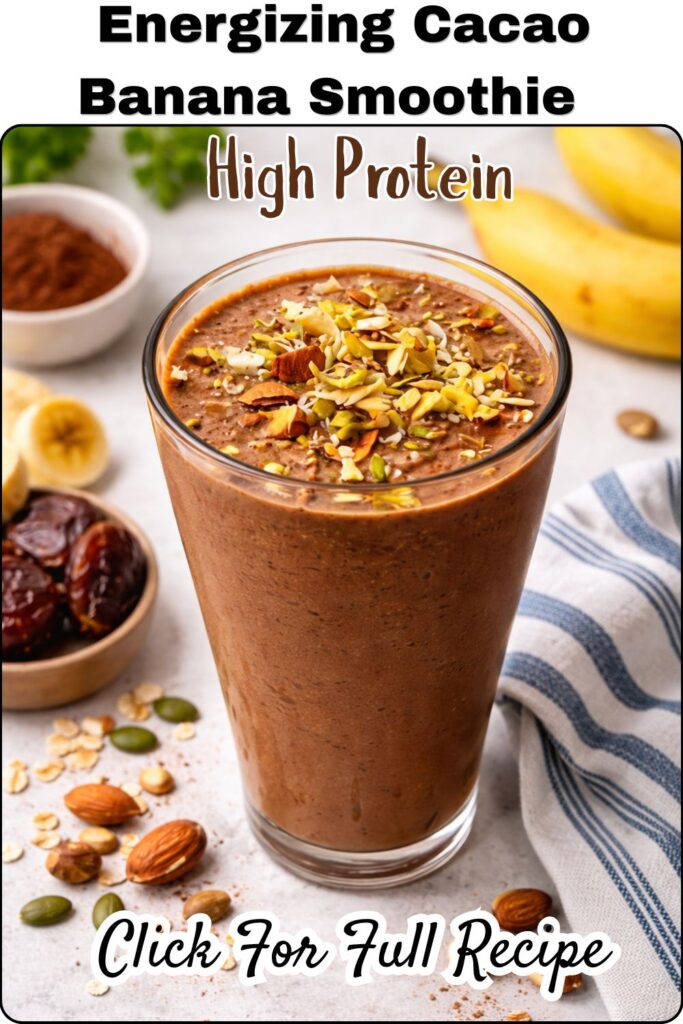 Energizing Cacao Banana Smoothie