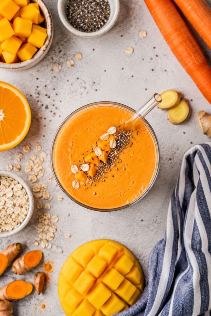Glow-Up Carrot Mango Smoothie