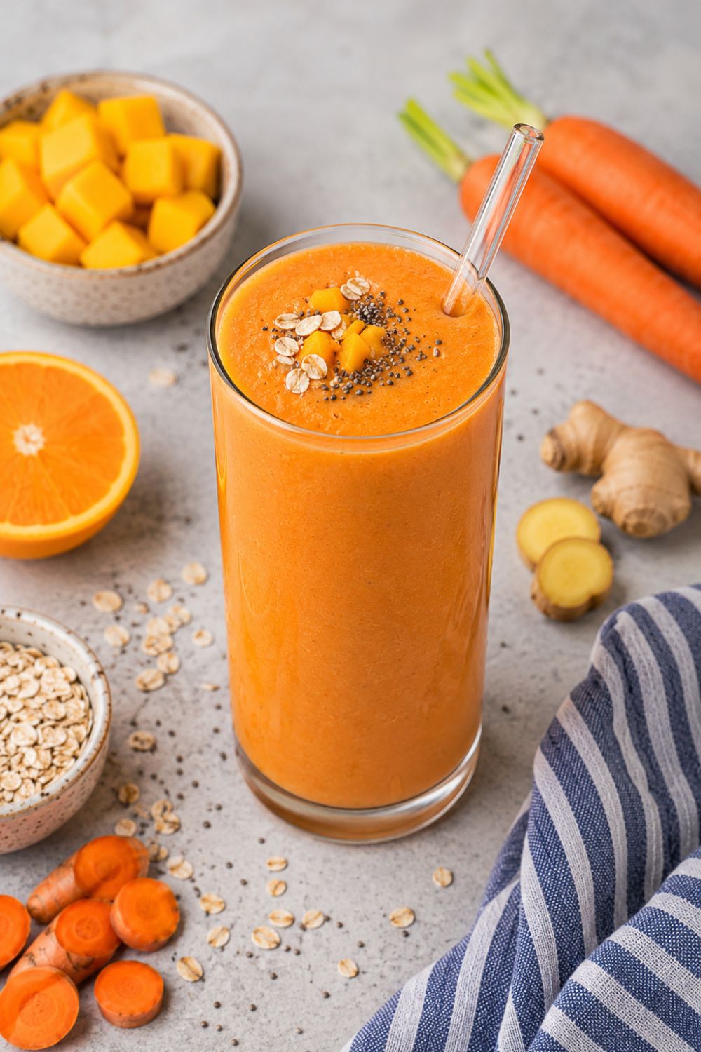 Glow-Up Carrot Mango Smoothie