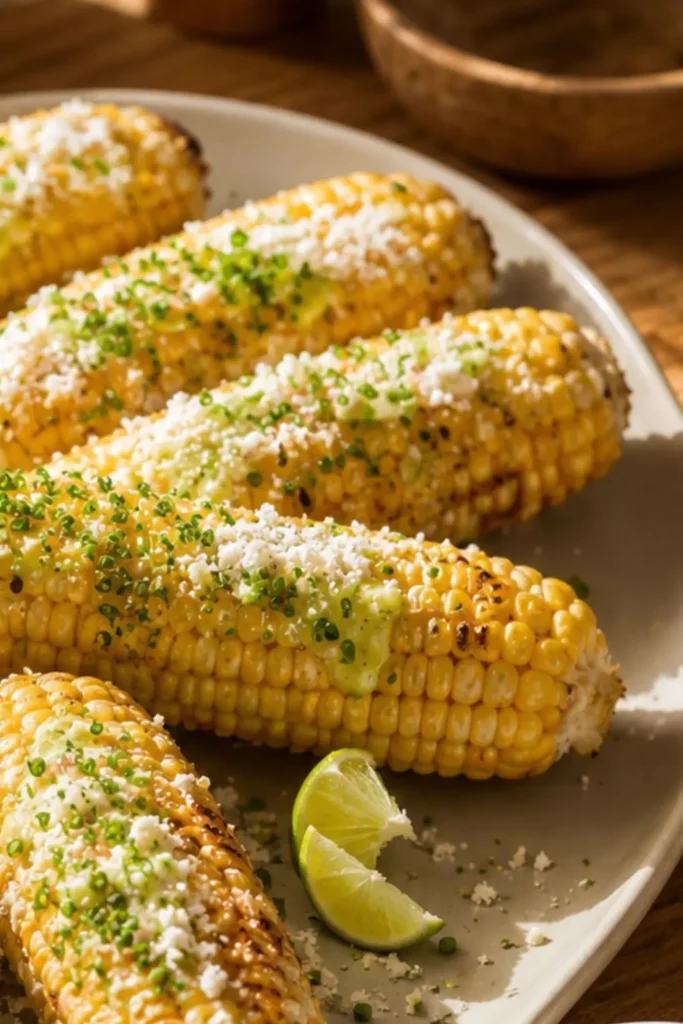 Grilled Corn with Vegan Garlic Butter