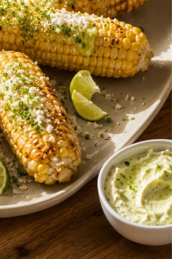 Grilled Corn with Vegan Garlic Butter
