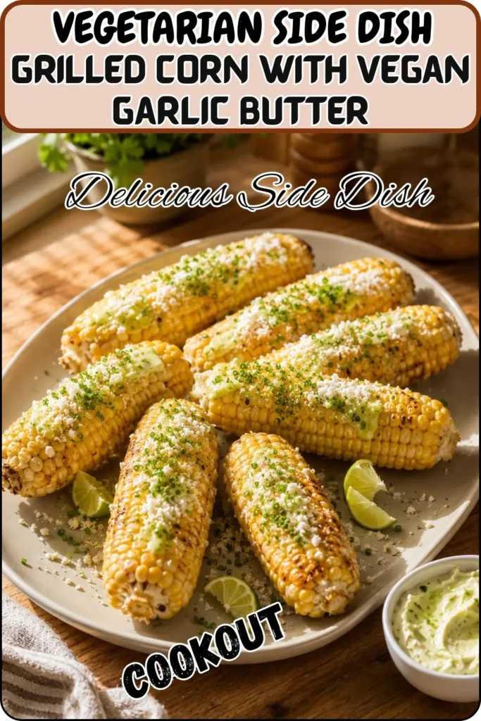 Grilled Corn with Vegan Garlic Butter