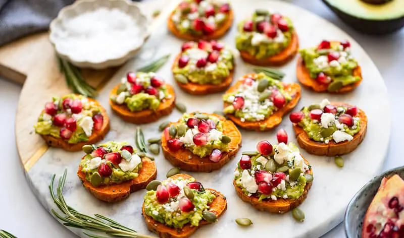 Vegan Sweet Potato Bites with Avocado