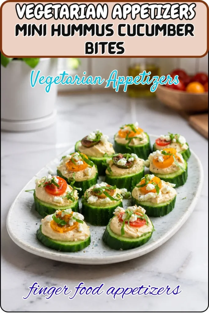 Mini Hummus Cucumber Bites
