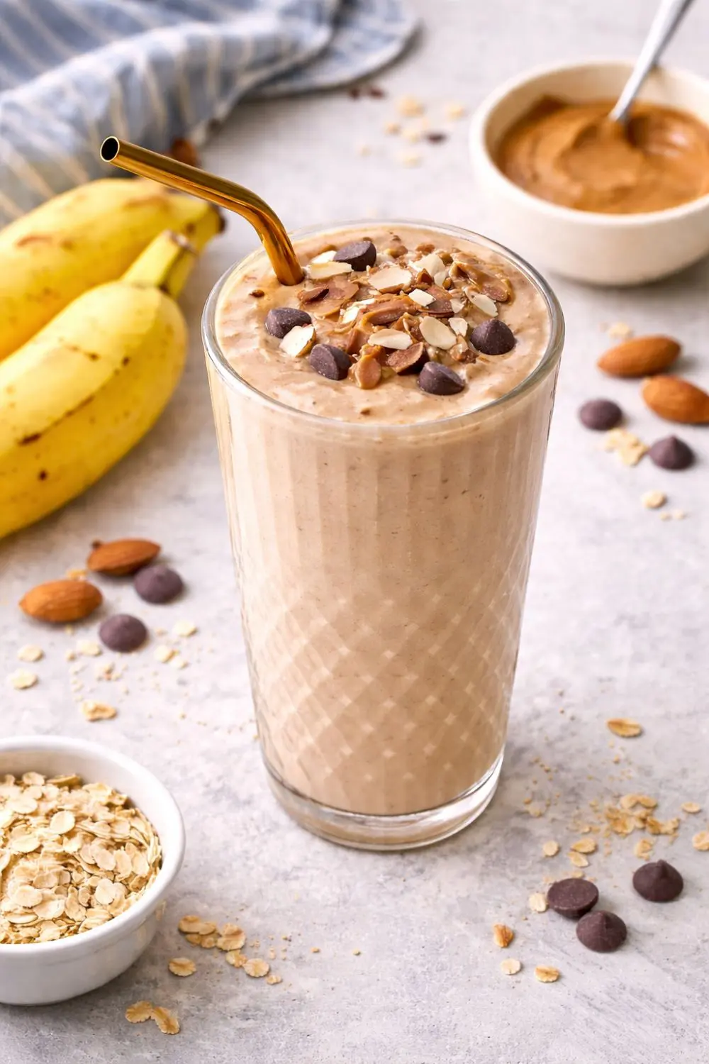 Oats & Almond Butter Protein Smoothie