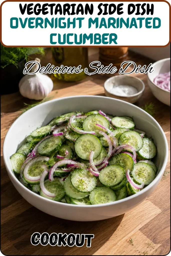 Overnight Marinated Cucumber and Red Onion Salad