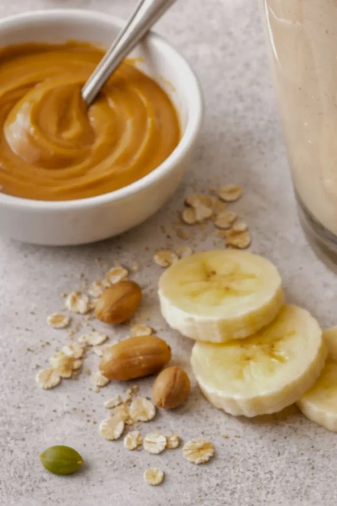 Quick PB Banana Breakfast Smoothie