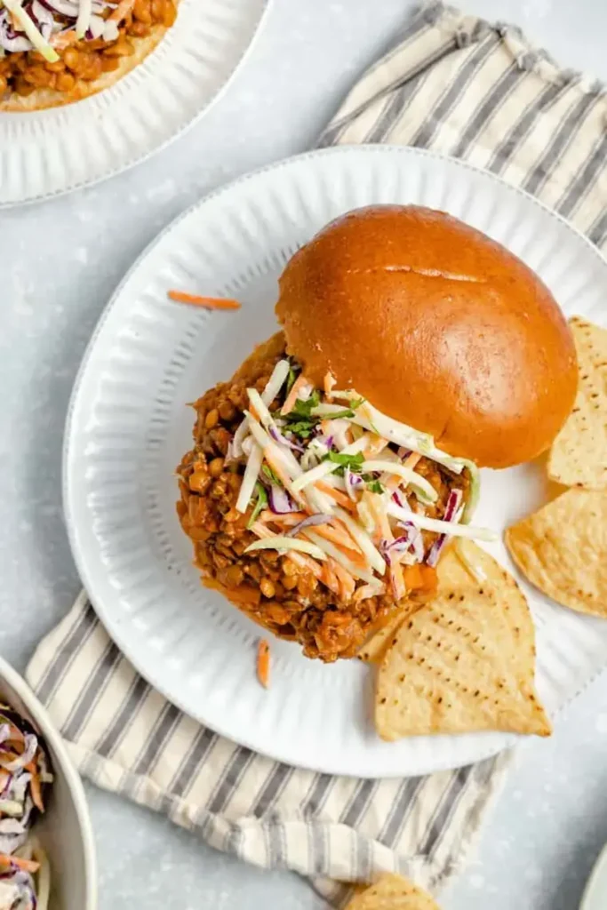 Easy Slow Cooker Lentil Sloppy Joes