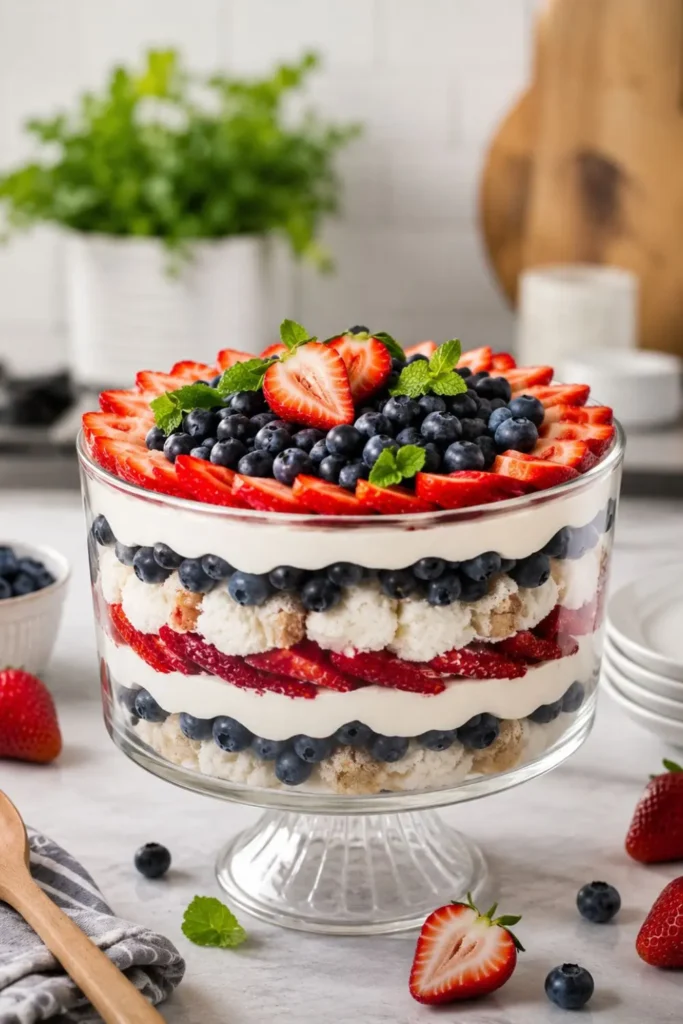 Strawberry Angel Food Cake Trifle