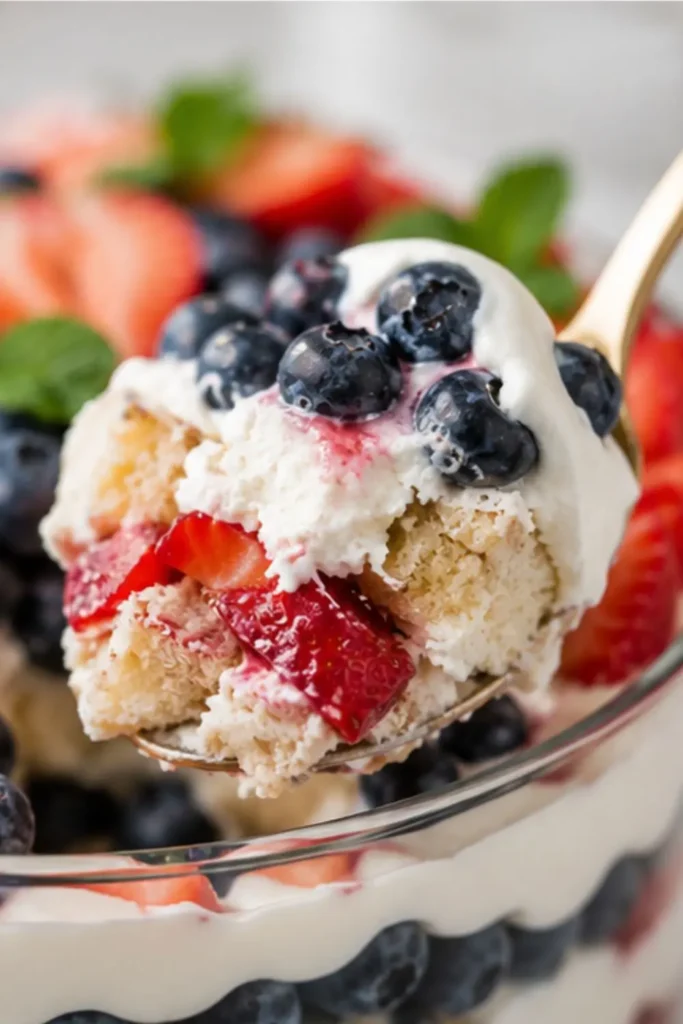 Strawberry Angel Food Cake Trifle