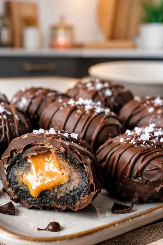 Stuffed Dates with Peanut Butter & Chocolate Chips