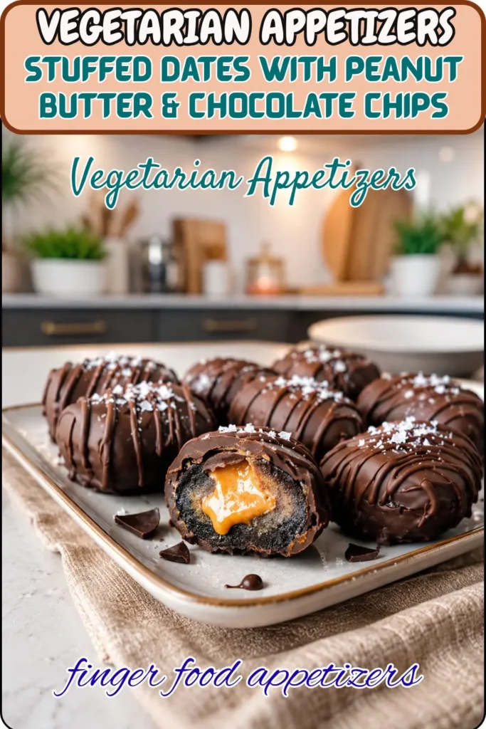 Stuffed Dates with Peanut Butter & Chocolate Chips