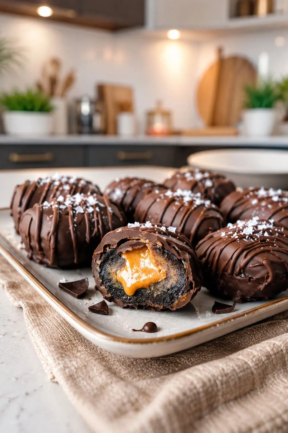 Stuffed Dates with Peanut Butter & Chocolate Chips