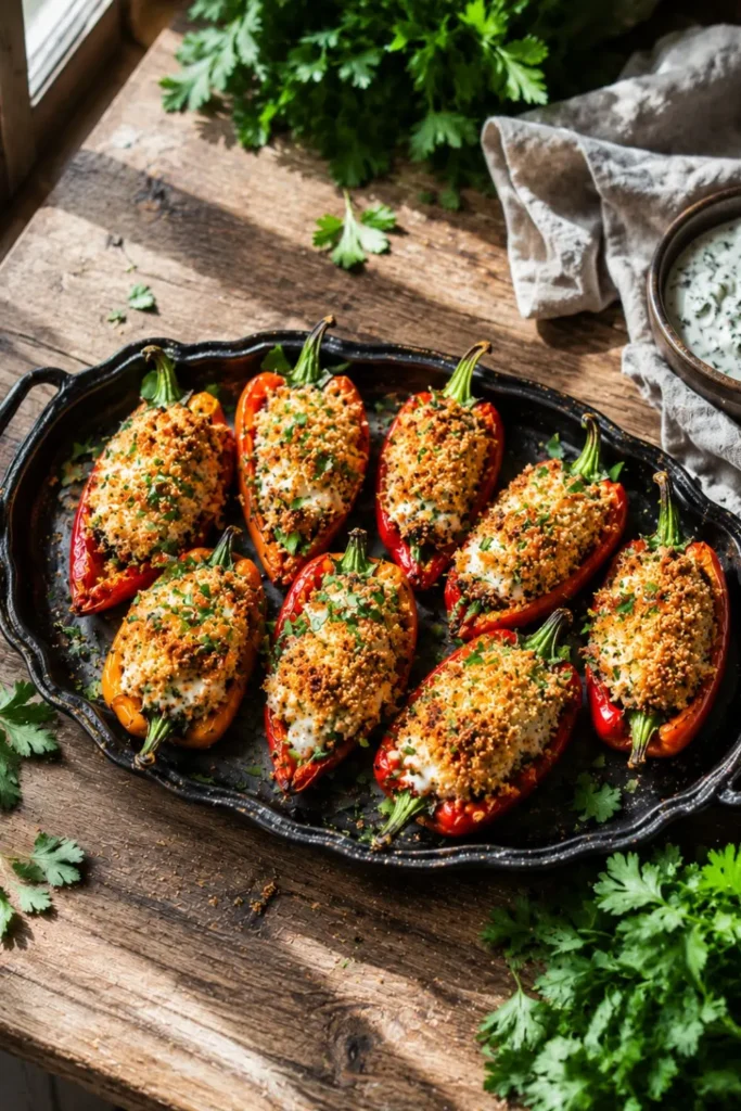 Vegan Cheese-Stuffed Peppers