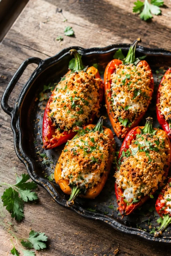 Vegan Cheese-Stuffed Peppers