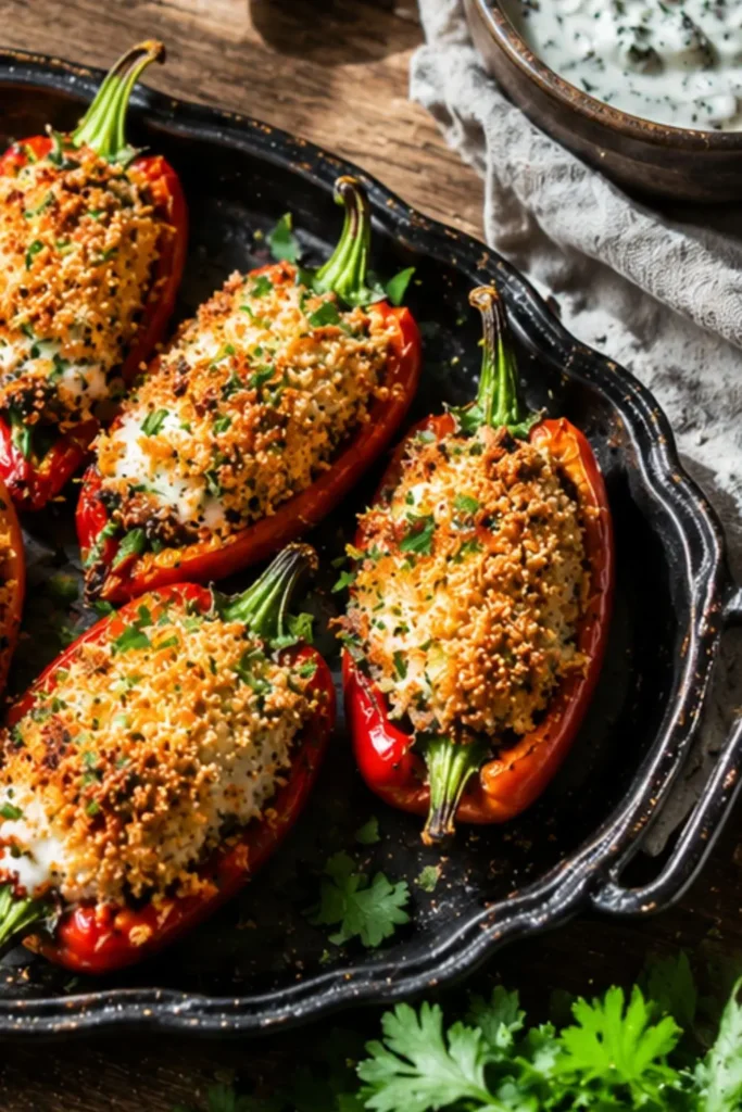 Vegan Cheese-Stuffed Peppers
